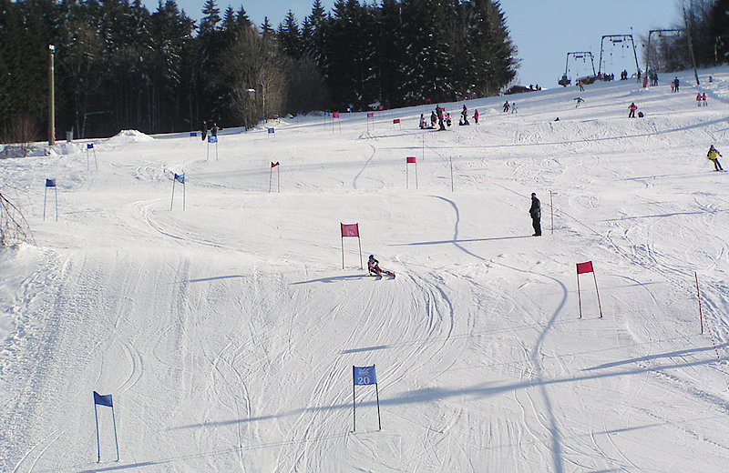 Skirennen in Grainet im Bayerischen Wald